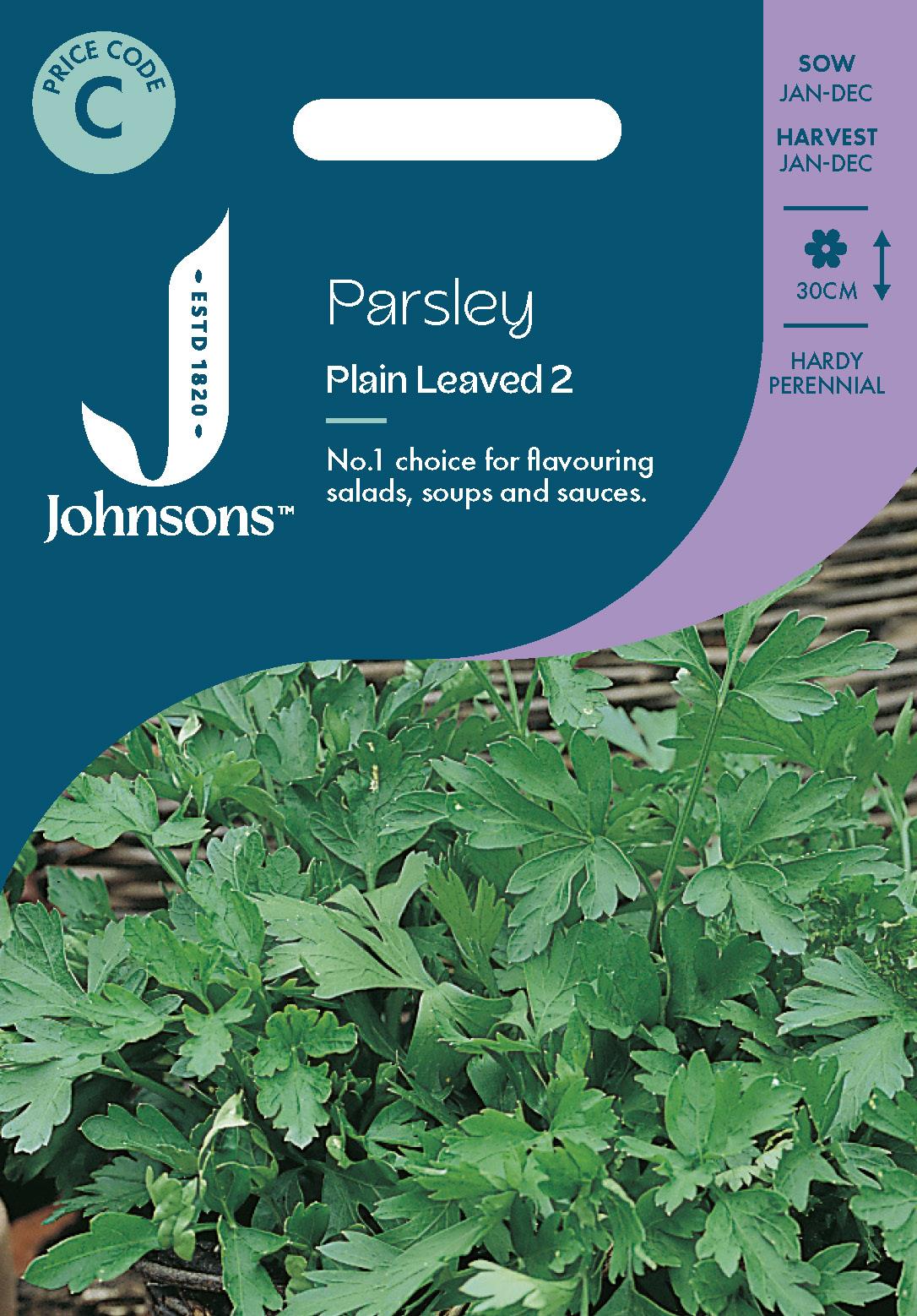 Johnsons - Herb - Parsley Plain Leaved 2 - 750 Seeds
