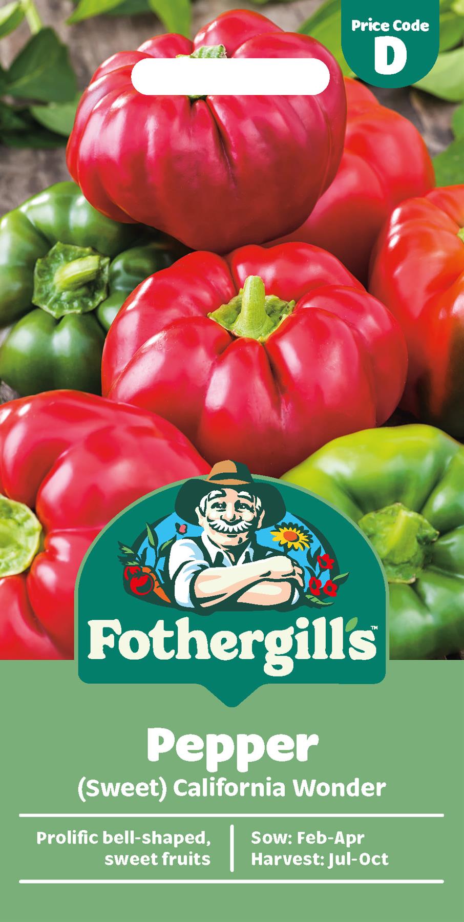 Fothergills Sweet Pepper California Wonder Seeds