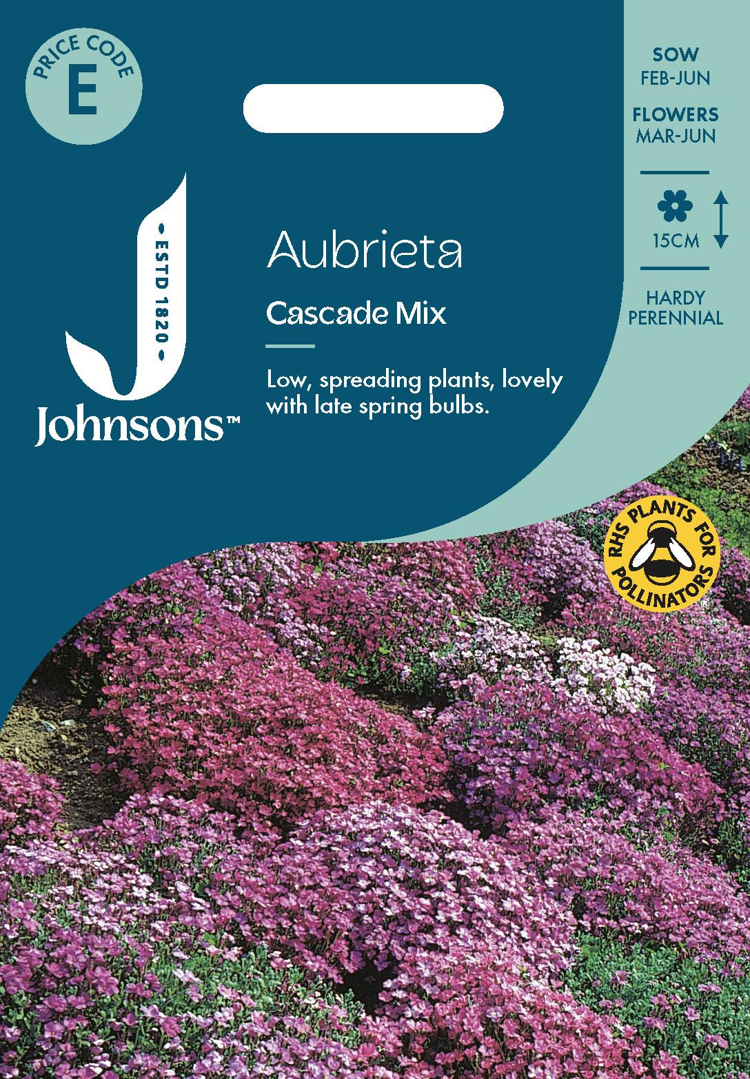 Johnsons - Aubrieta Cascade Mix - 200 Seeds