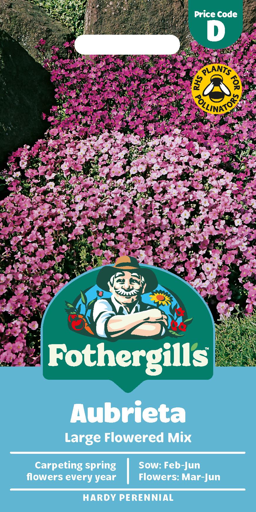 Fothergills Aubrieta Large Flowered Mix Seeds