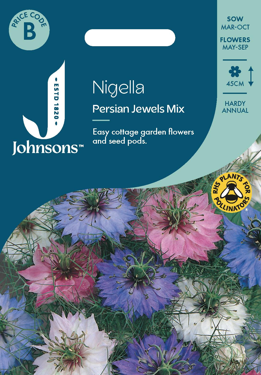 Johnsons - Nigella Persian Jewels Mix - 500 Seeds