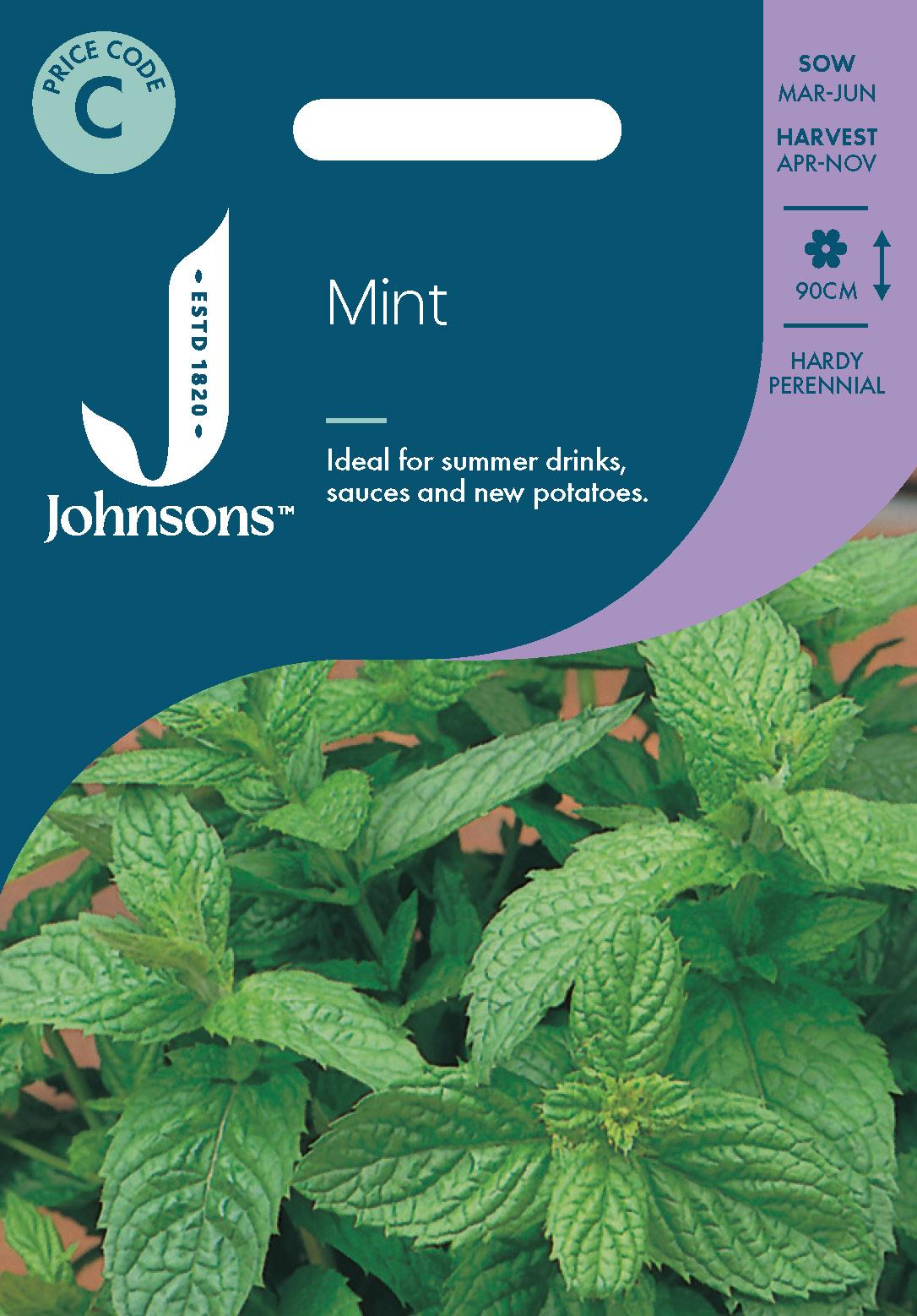 Johnsons - Herb - Mint - 1250 Seeds