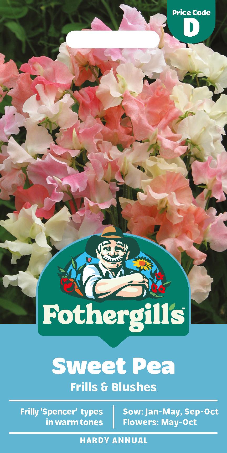 Fothergills Sweet Pea Frills & Blushes Seeds