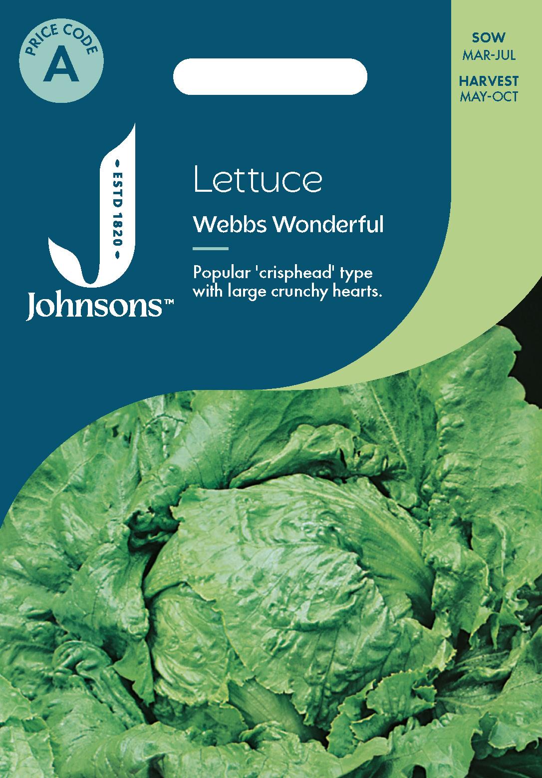 Johnsons - Lettuce Webbs Wonderful - 1000 Seeds