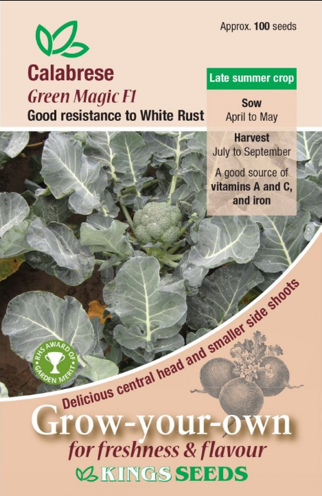 Kings Seeds Calabrese Green Magic F1 Hybrid 100 Seeds - Reduced due to short date