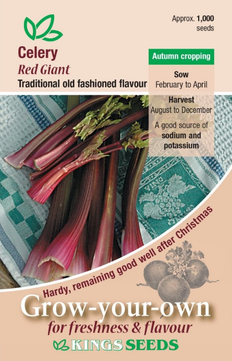 Kings Seeds Celery Giant Red 1000 Seeds