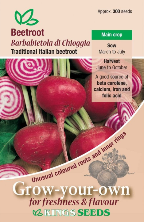 Kings Seeds Beetroot Barbabietola Di Chioggia 300 Seeds