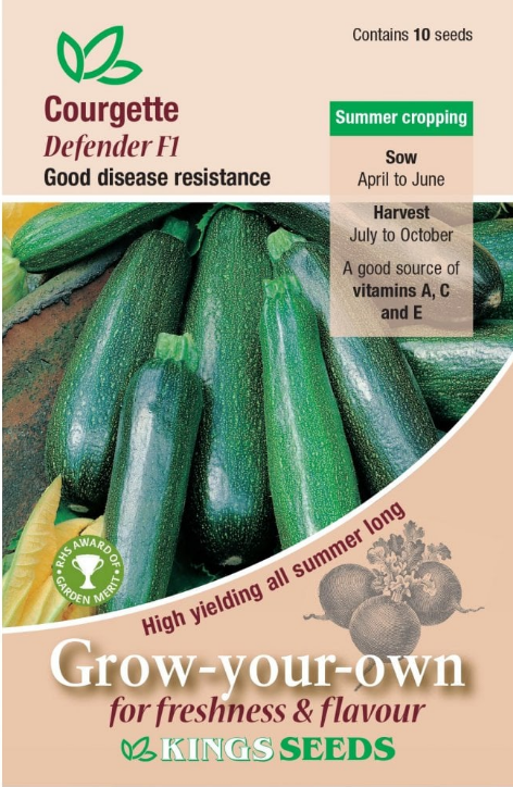 Kings Seeds Courgette Defender F1 Hybrid 15 Seeds
