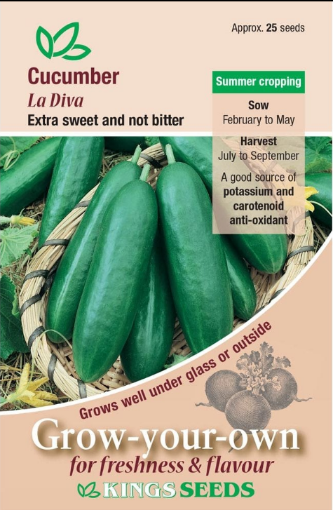 Kings Seeds Cucumber La Diva 25 Seeds