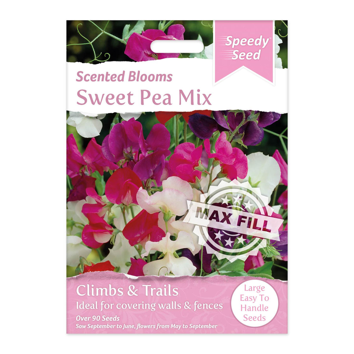 Speedy Seeds Flowers Sweet Pea Mix Scented Blooms