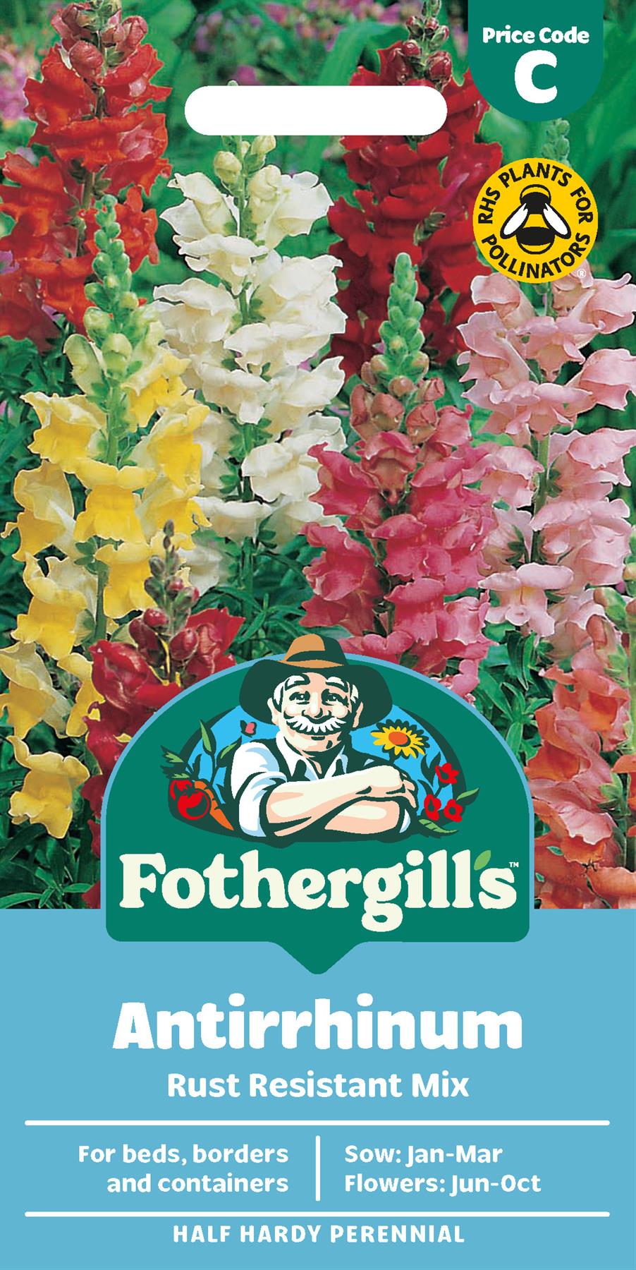 Fothergills Antirrhinum Rust Resistant Mix Seeds