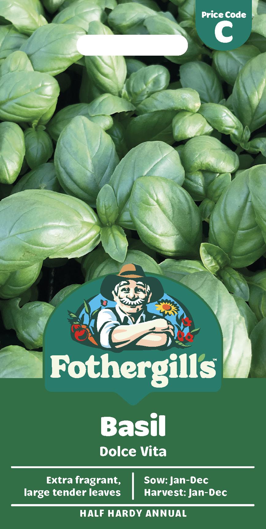 Fothergills Herb Basil Dolce Vita Seeds