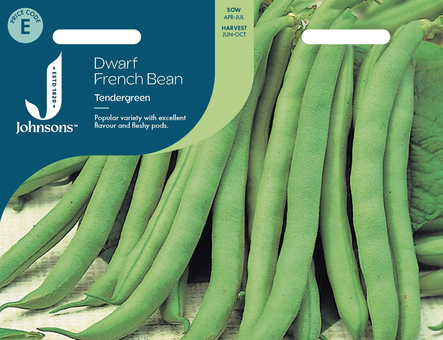 Johnsons - Dwarf French Bean Tendergreen - 125 Seeds
