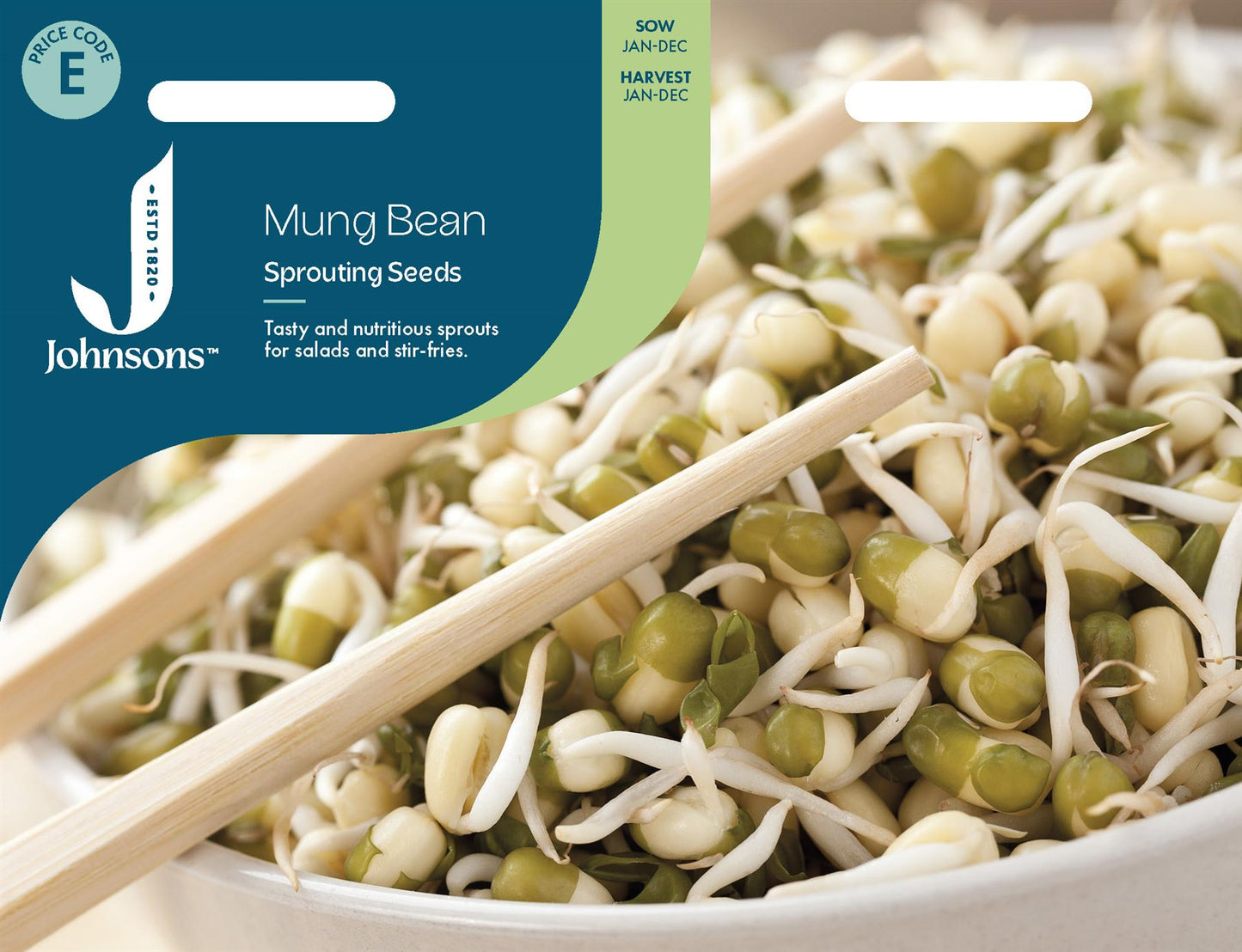 Johnsons - Mung Bean Sprouting Seeds - 1200 Seeds