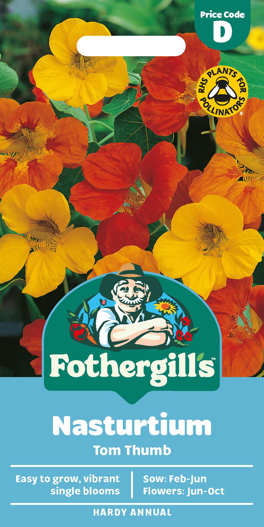 Fothergills Nasturtium Tom Thumb Seeds