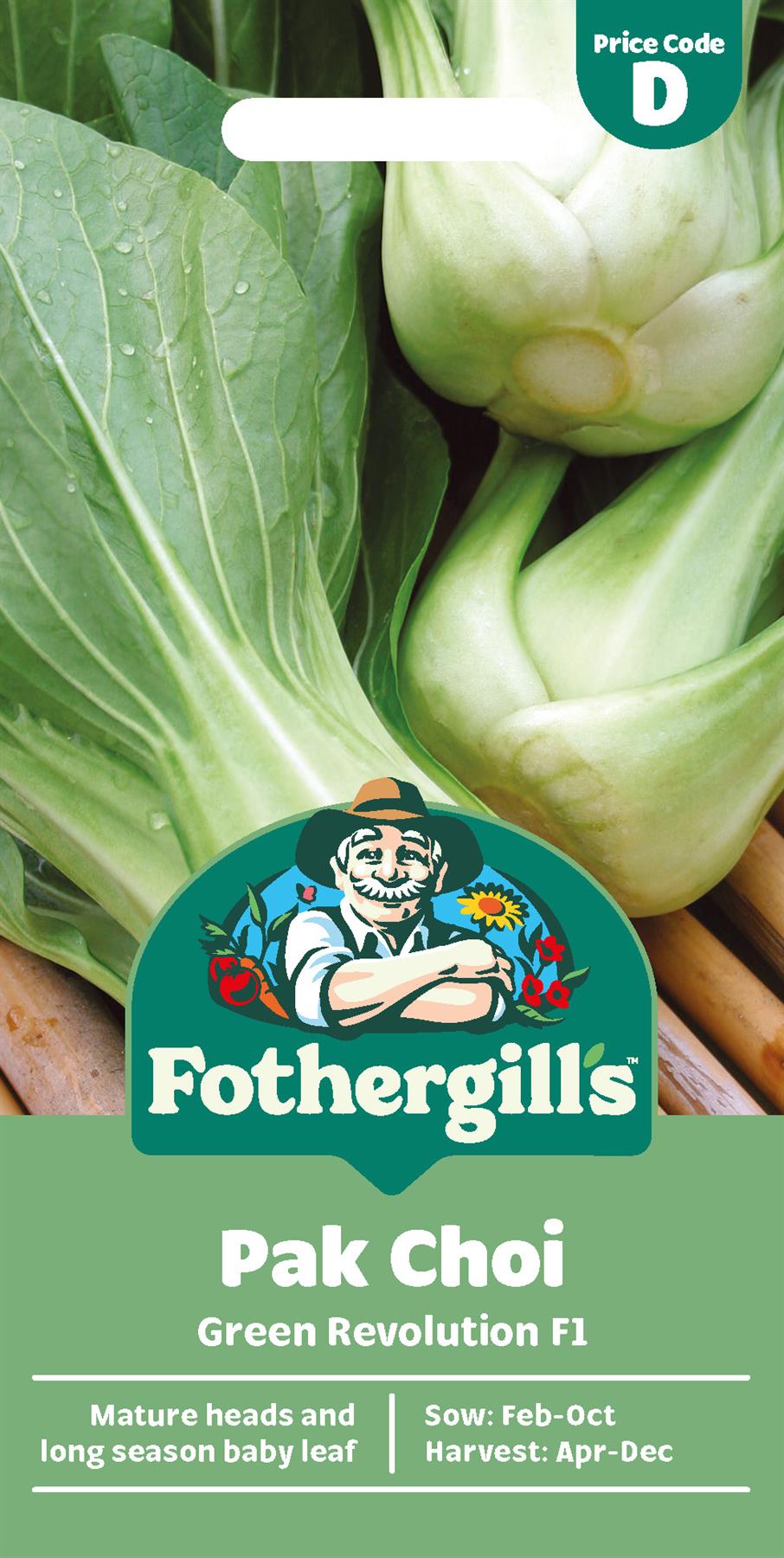 Fothergills Pak Choi Green Revolution F1 Seeds