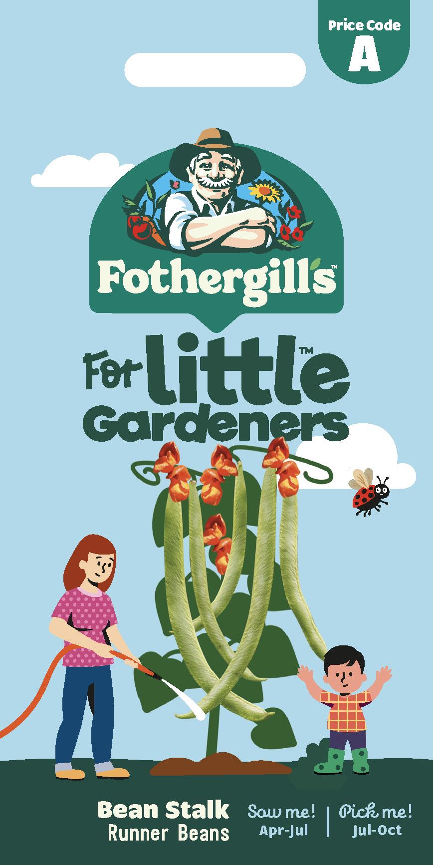 Fothergills Little Gardeners Bean Stalk Runner Beans Seeds