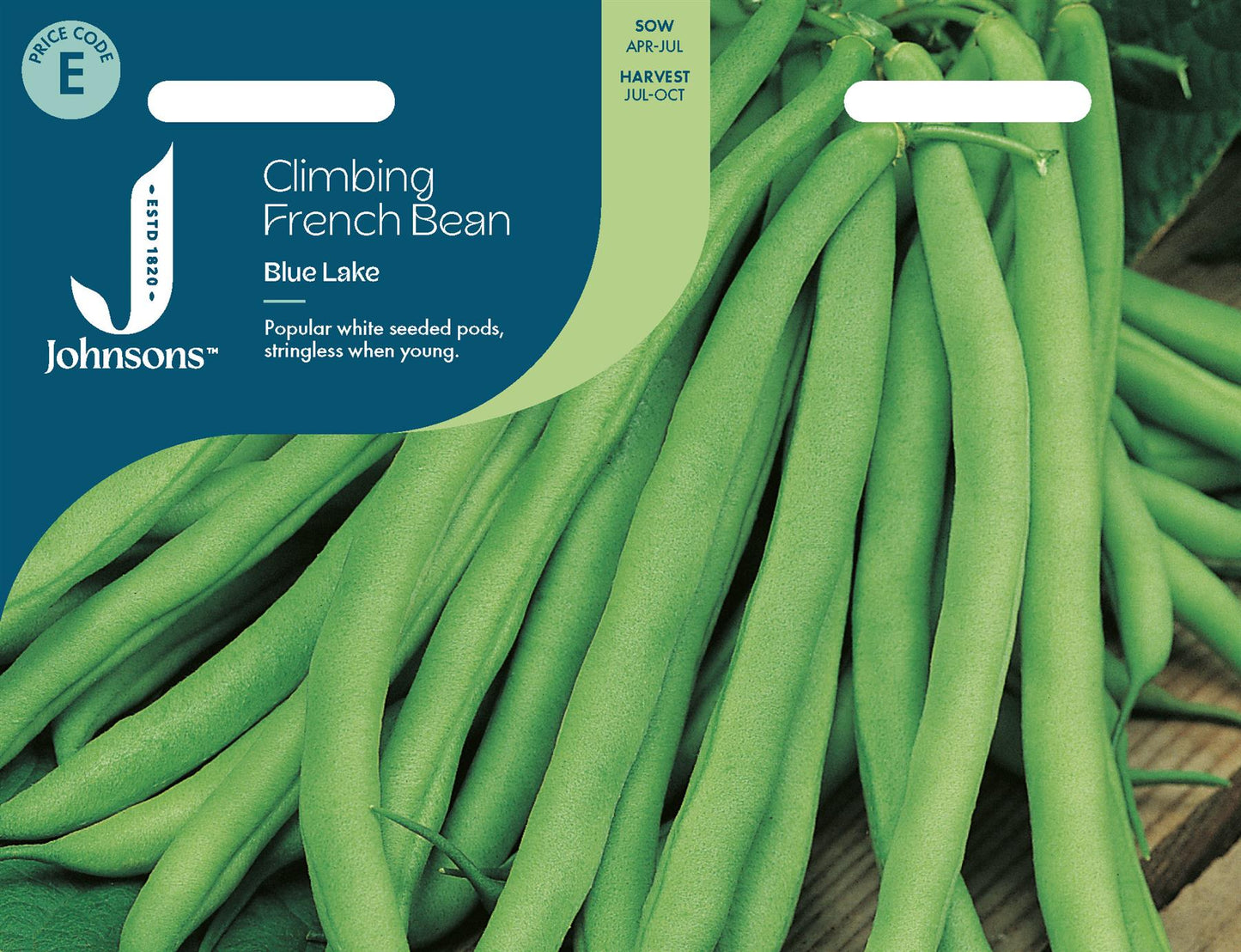 Johnsons - Climbing French Bean Blue Lake - 50 Seeds