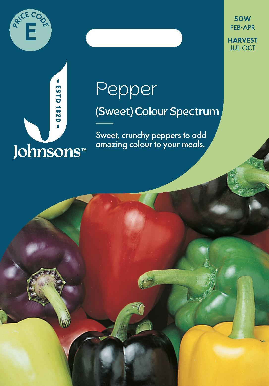 Johnsons - Pepper (sweet) Colour Spectrum - 50 Seeds