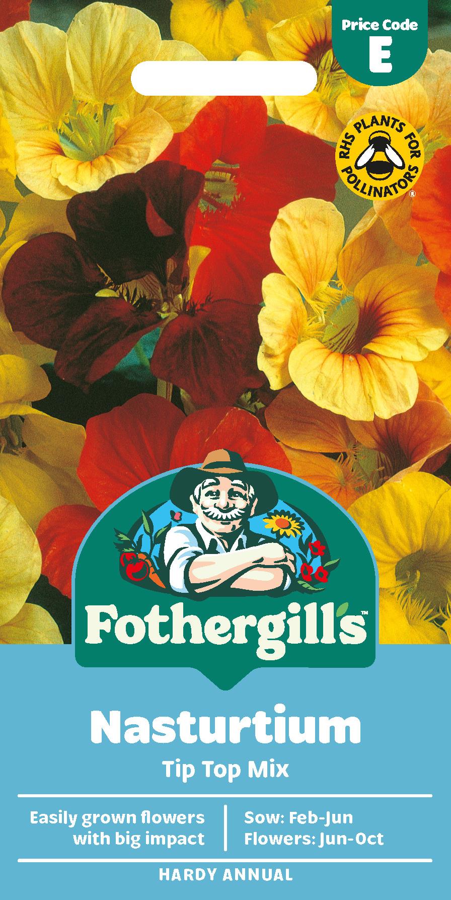 Fothergills Nasturtium Tip Top Mix Seeds