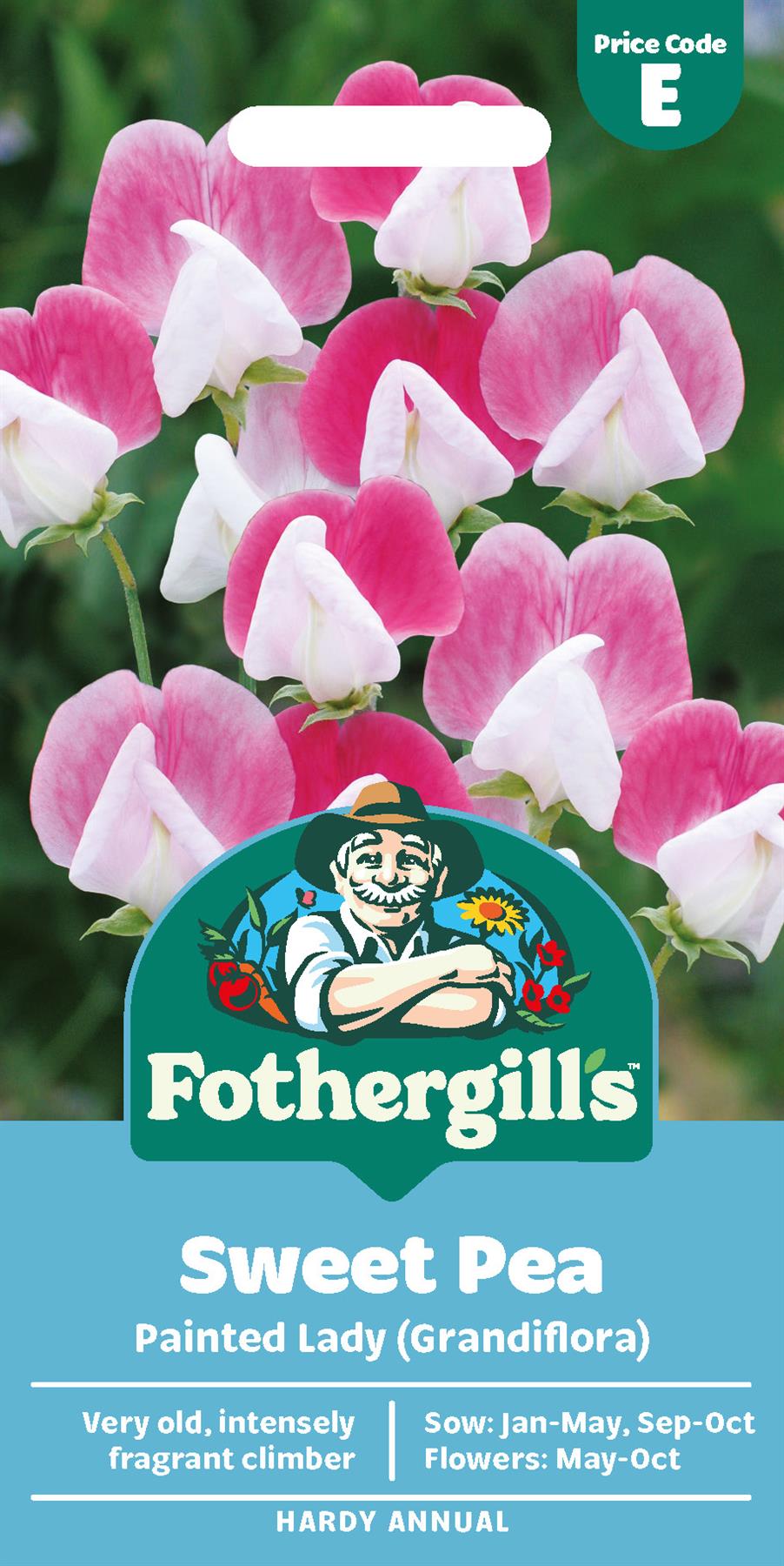 Fothergills Sweet Pea Painted Lady (Grandiflora) Seeds