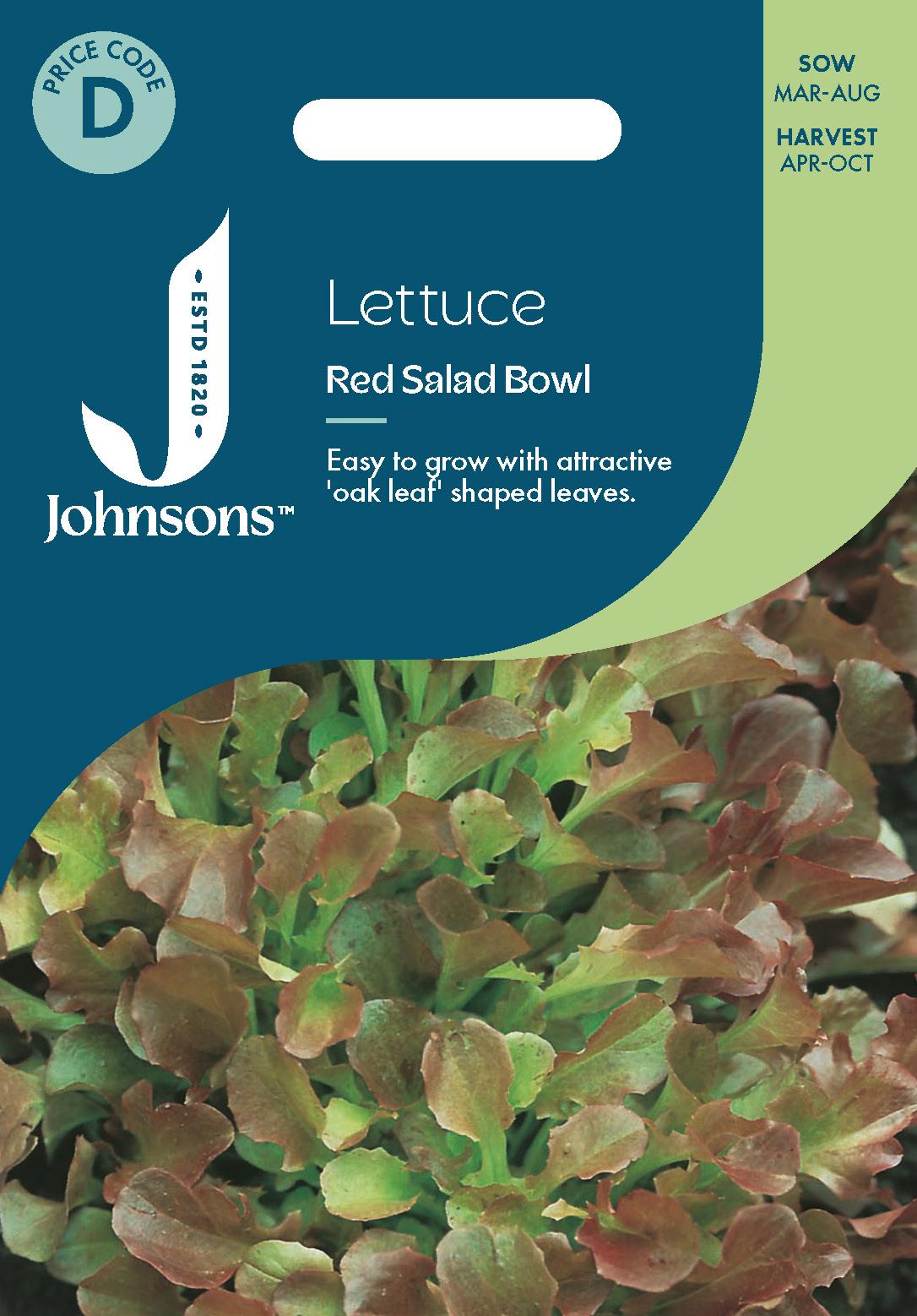 Johnsons - Lettuce Red Salad Bowl - 1000 Seeds