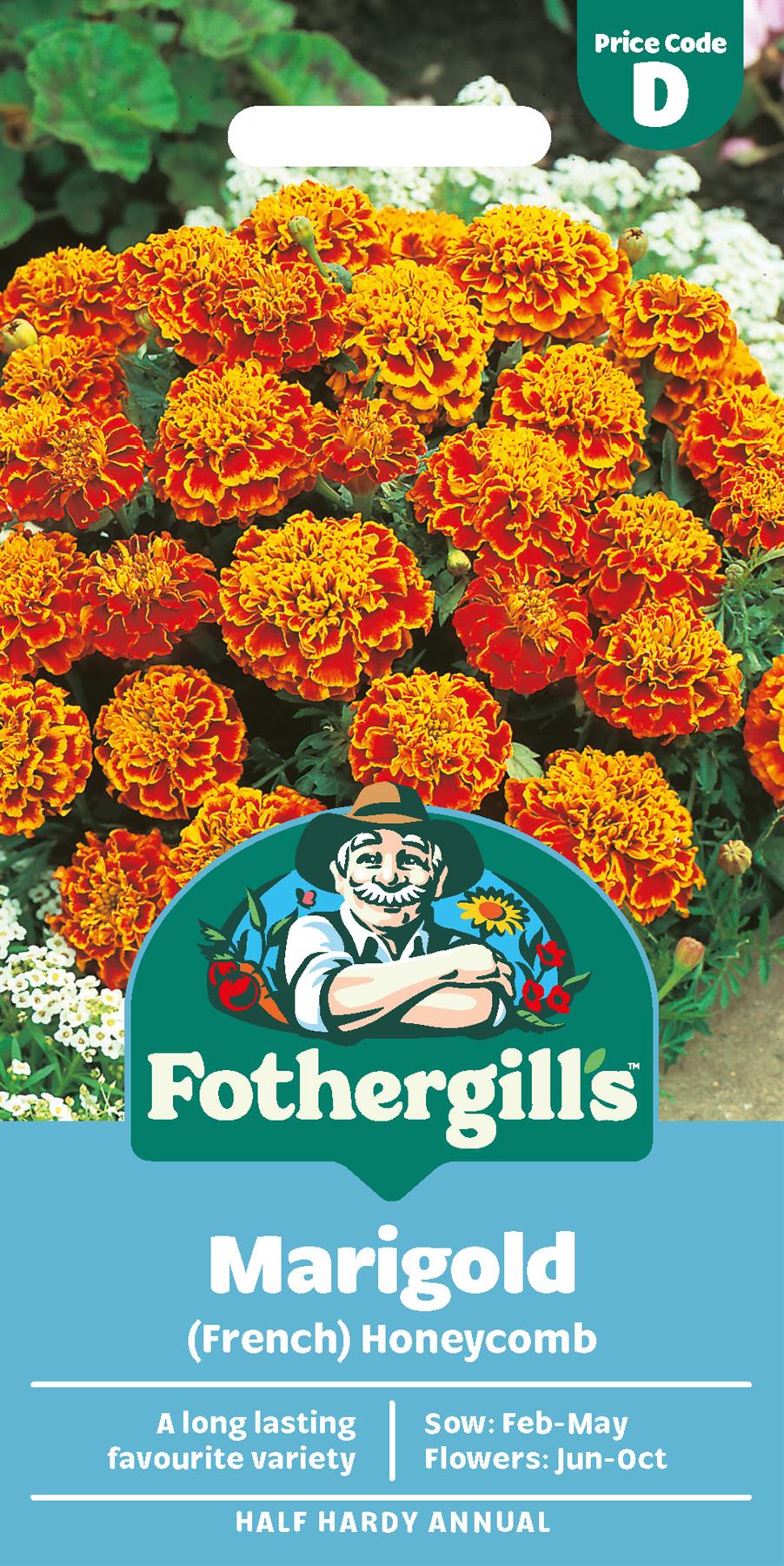 french marigold seeds Fothergills French Marigold Honeycomb Seeds – JustSeed