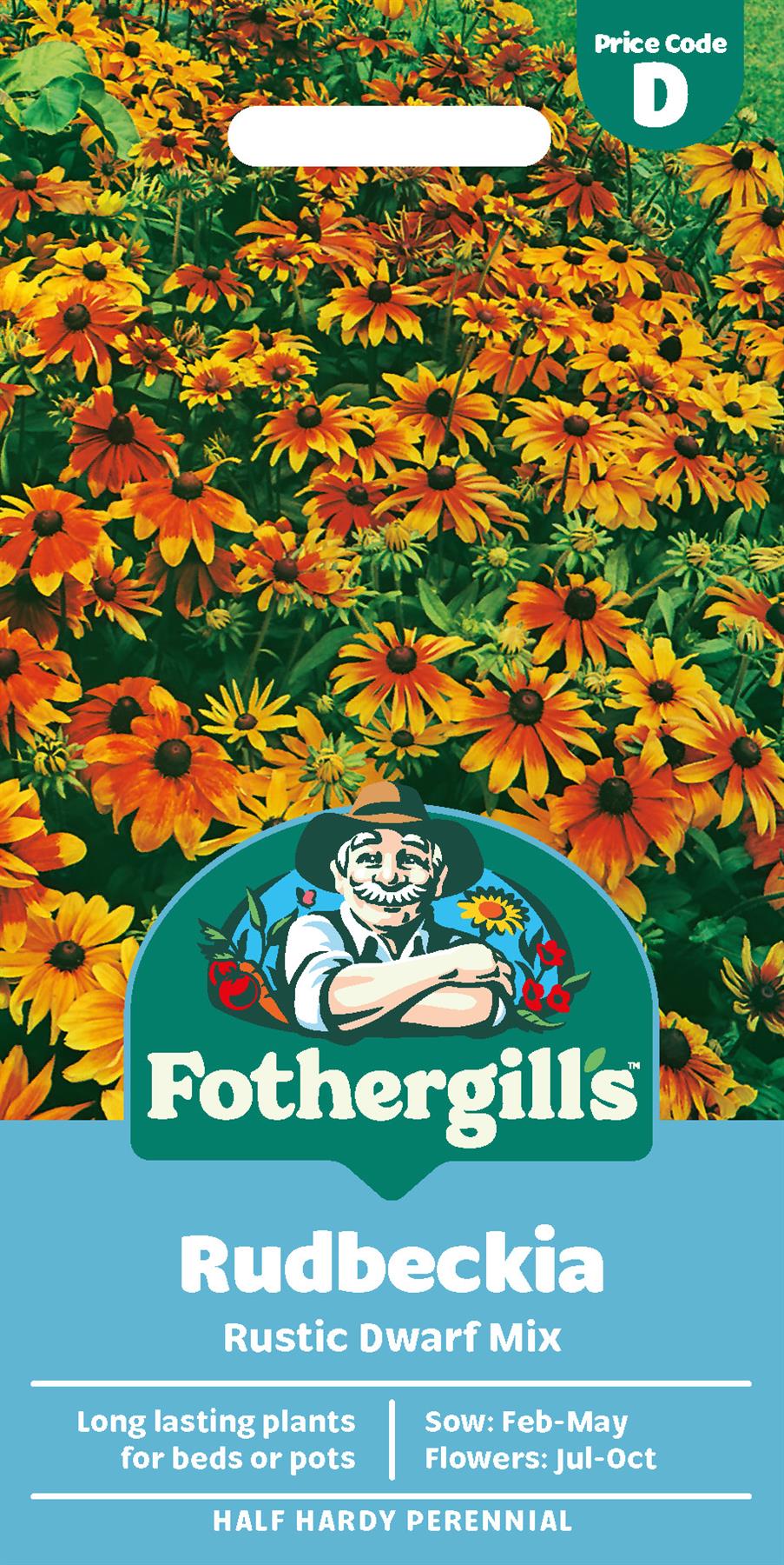 Fothergills Rudbeckia Rustic Dwarf Mix Seeds