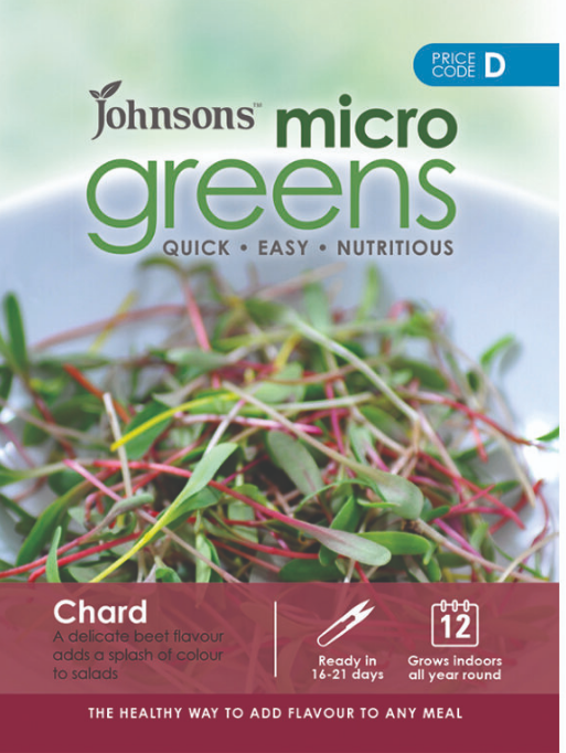 Johnsons Salad Microgreen Chard Bright Lights 800 Seeds