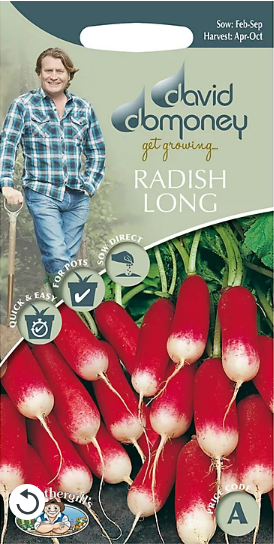 Mr Fothergills David Domoney Radish Long Nelson 500 Seeds