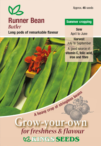 Kings Seeds Runner Bean Butler 45 Seeds