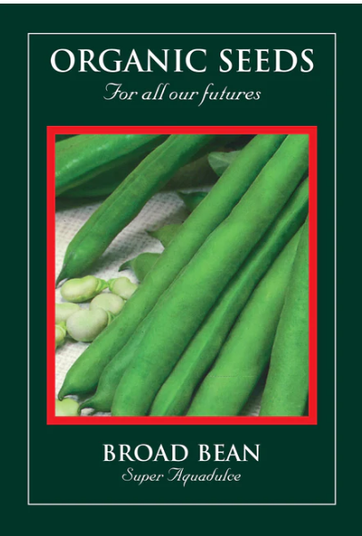 Suffolk Herbs Organic Broad Bean Super Aquadulce 40 Seeds