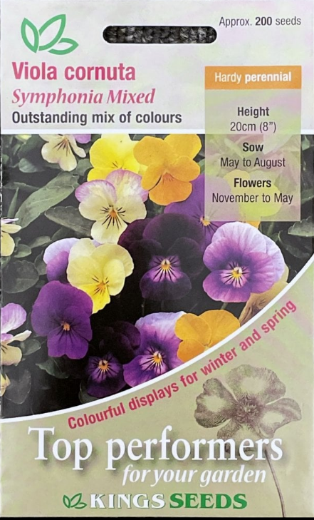 Kings Seeds Viola Symphonia Mixed 200 Seeds