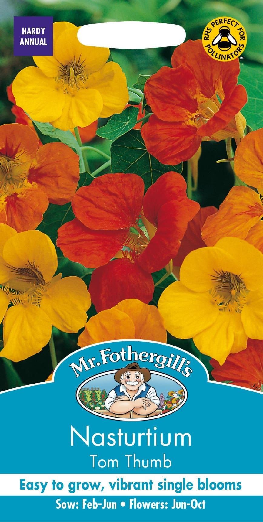 Mr Fothergills Nasturtium Tom Thumb 35 Seeds