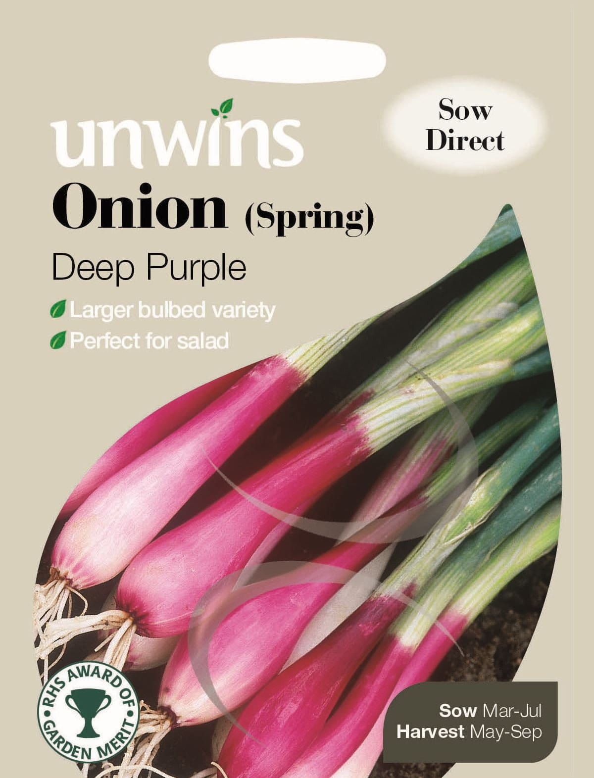 Unwins Onion (Spring) Deep Purple 200 Seeds