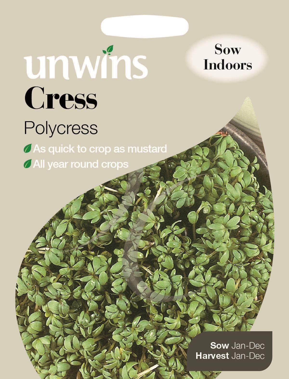 Unwins Cress PolyCress 2500 Seeds
