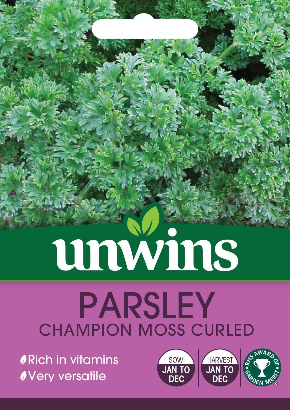 Unwins Herb Parsley Champion Moss Curled 600 Seeds