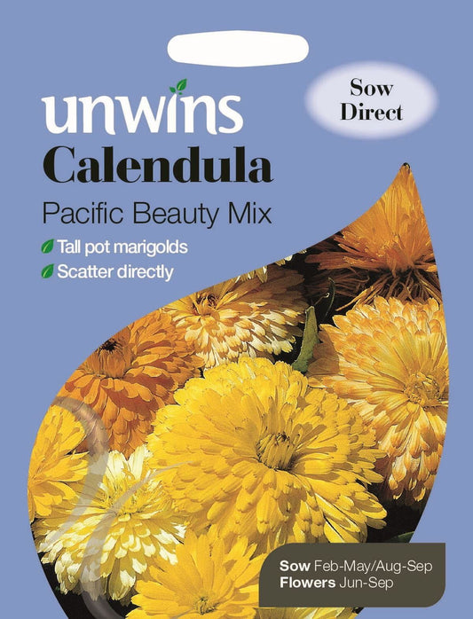 Unwins Calendula Pacific Beauty Mixed 160 Seeds