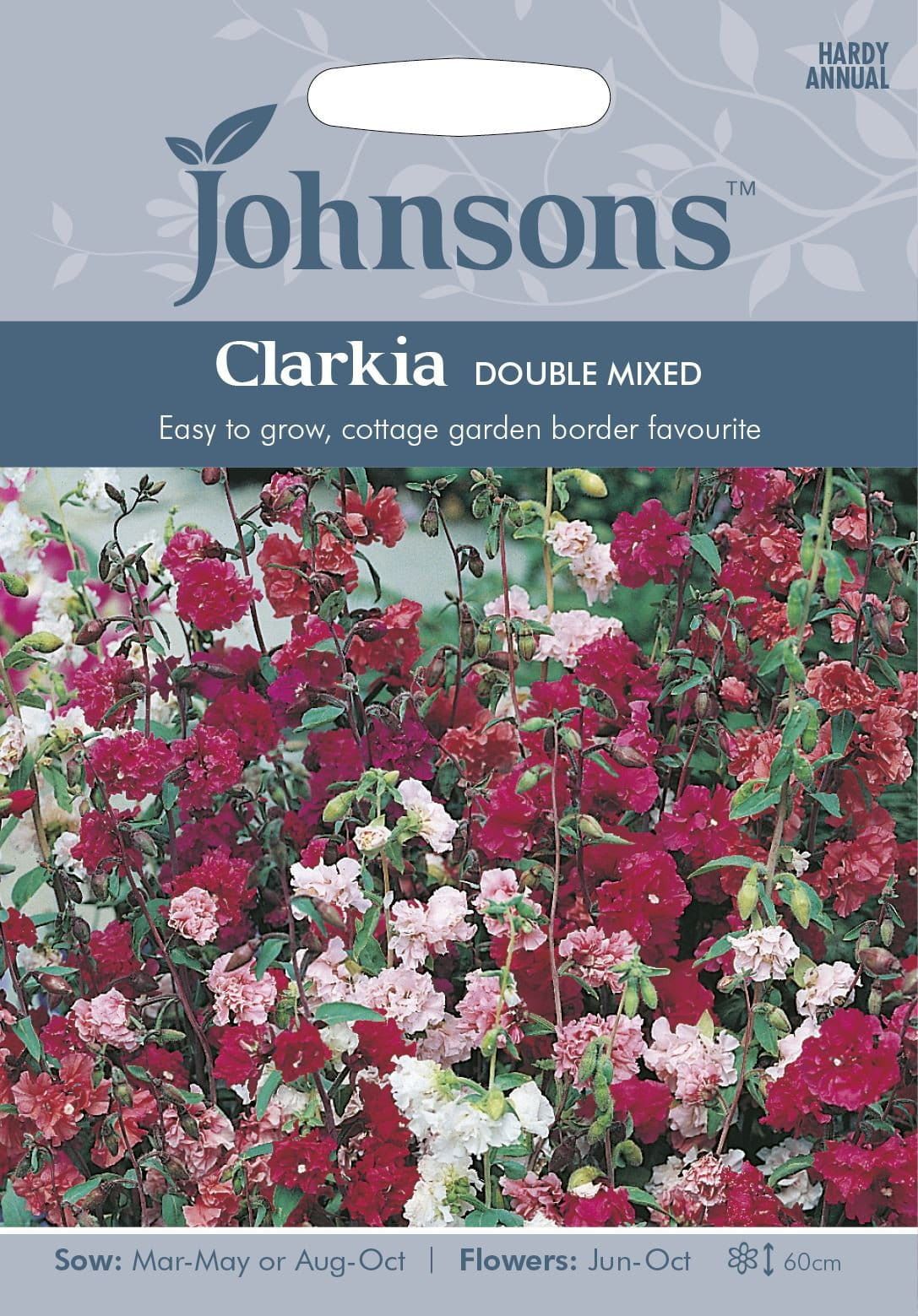 Johnsons Clarkia Double Mixed 1500 Seeds
