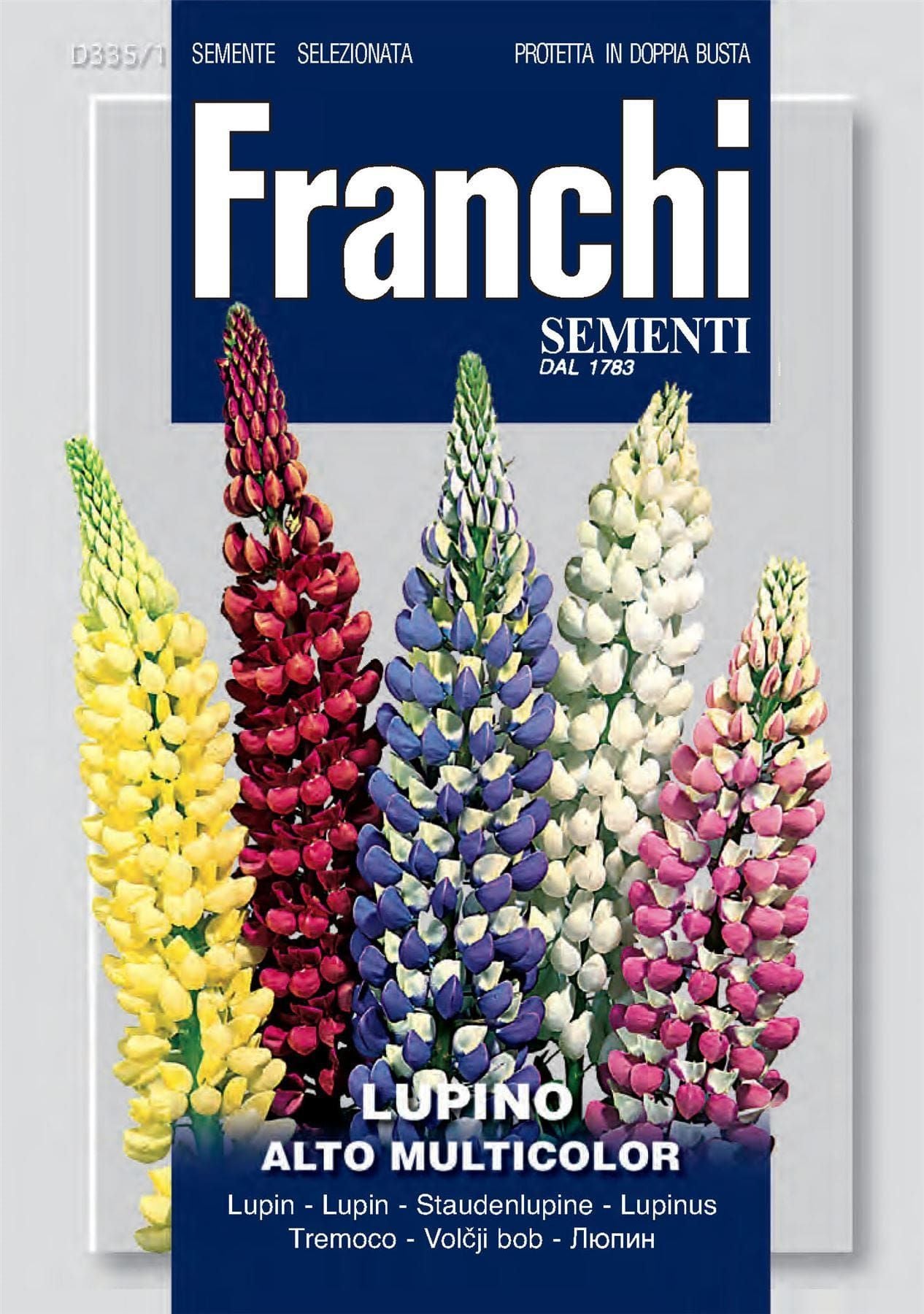 Franchi Seeds of Italy - Flower - FDBF_ 335-1 - Lupin - alto Multicolour - Seeds