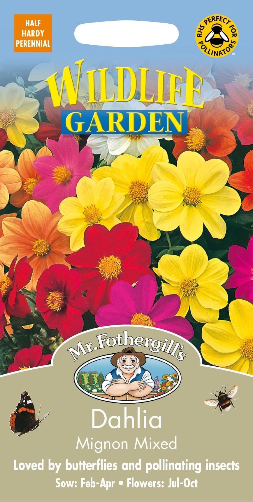 Mr Fothergills Dahlia Mignon Mixed 50 Seeds