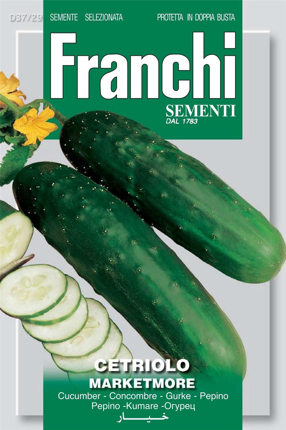 Franchi Seeds of Italy Cucumber Marketmore Seeds