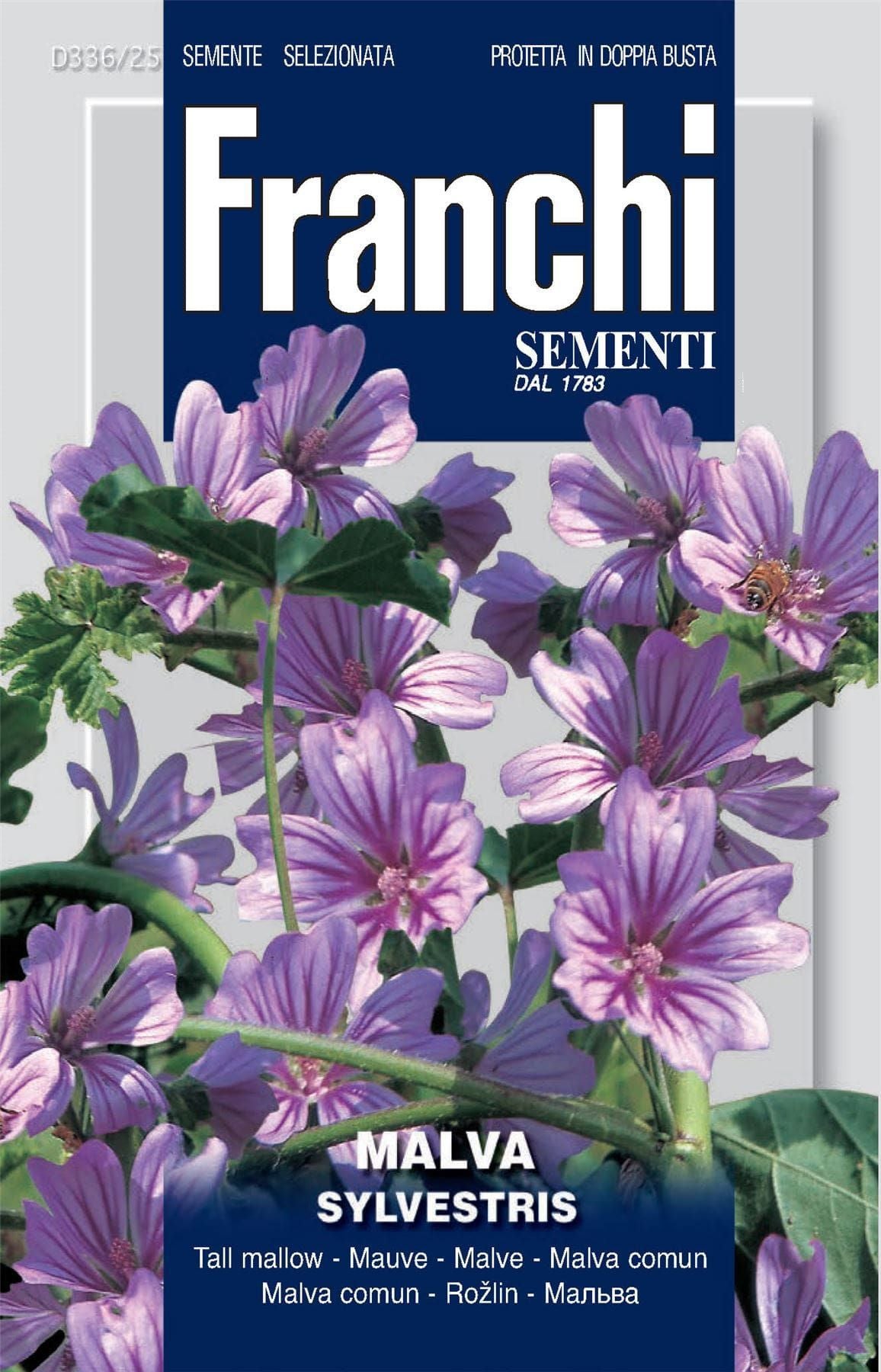 Franchi Seeds of Italy - Flower - FDBF_ 336-25 - Hollyhock Sylvestris - Red - Seeds