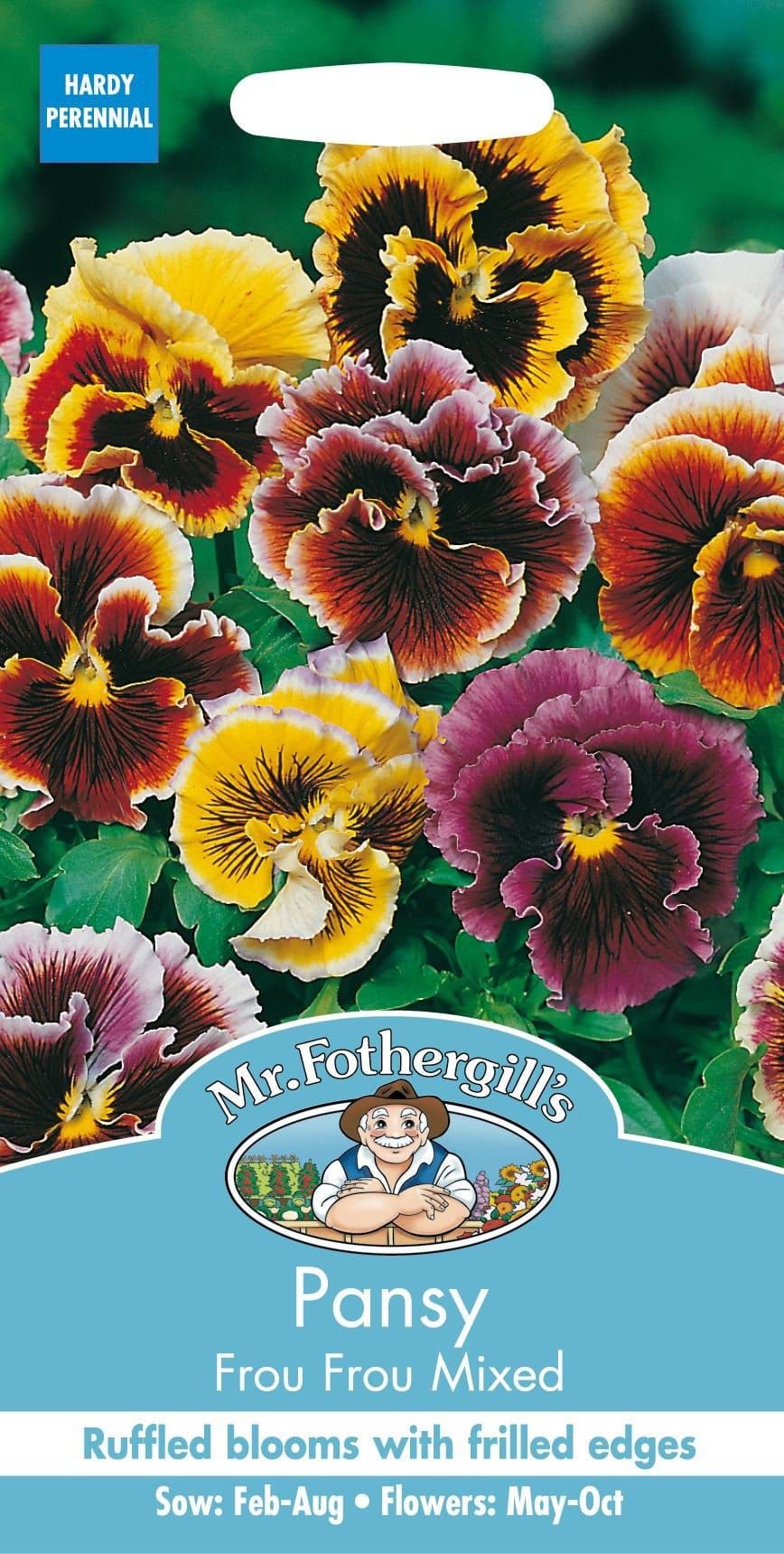Mr Fothergills Pansy Frou Frou Mixed 75 Seeds