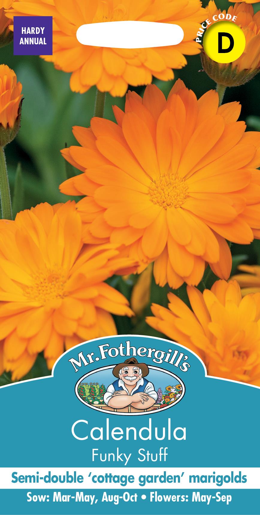 Mr Fothergills - Flower - Calendula - Funky Stuff - 45 Seeds