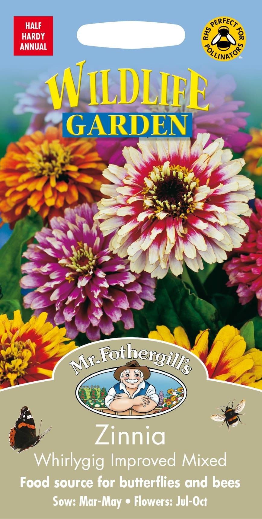 Mr Fothergills Zinnia Whirlygig Mixed 75 Seeds