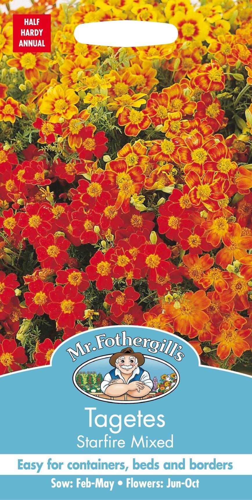 starfire marigold seeds Mr Fothergills Tagetes Starfire Mixed 150 Seeds – JustSeed