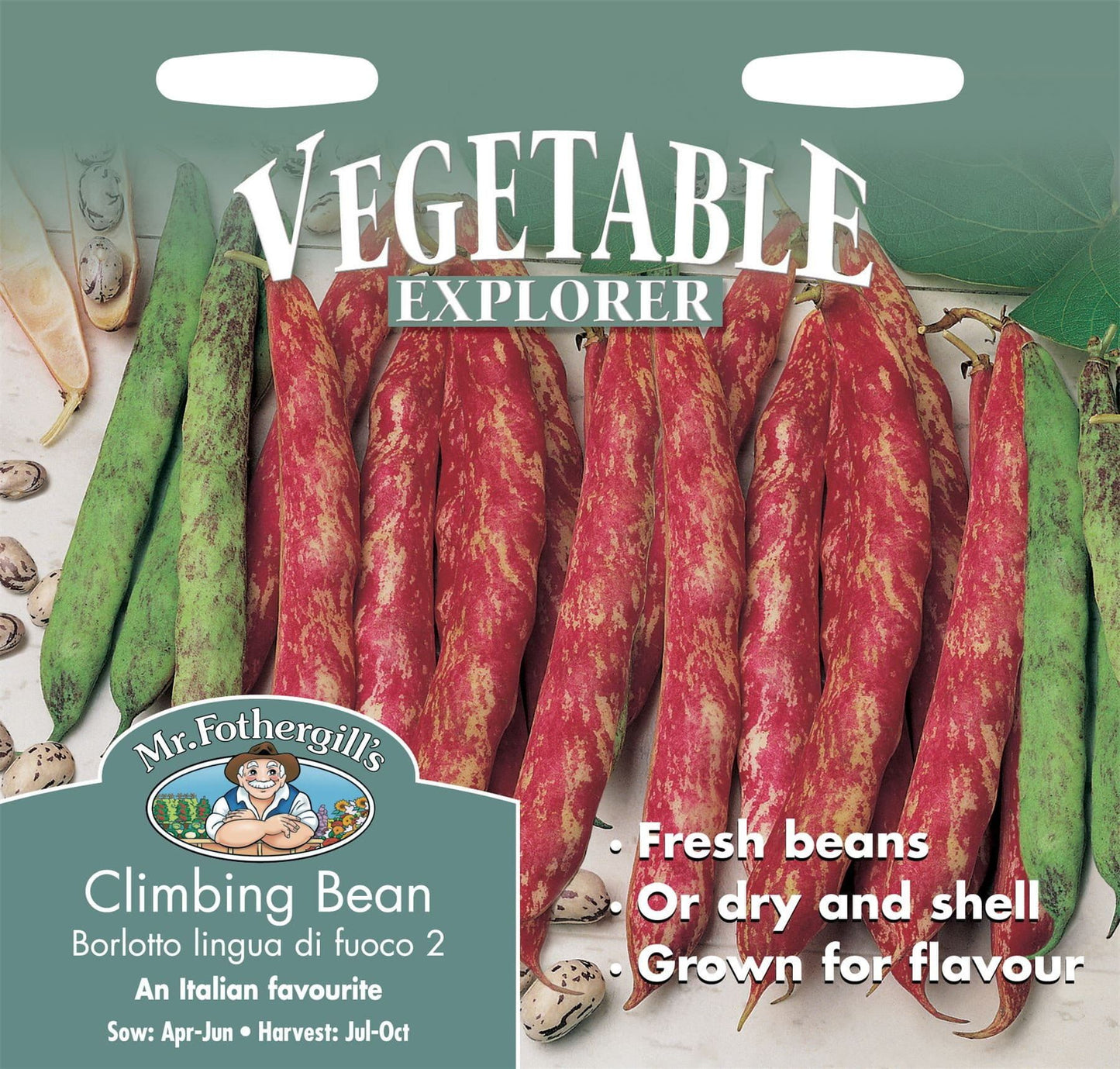 Mr Fothergills Climbing Bean Lingua di Fuoco 50 Seeds