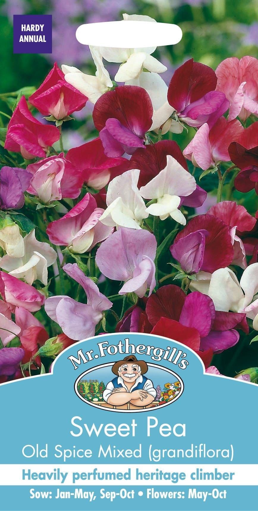 Mr Fothergills Sweet Pea Old Spice Mixed (grandiflora) 30 Seeds