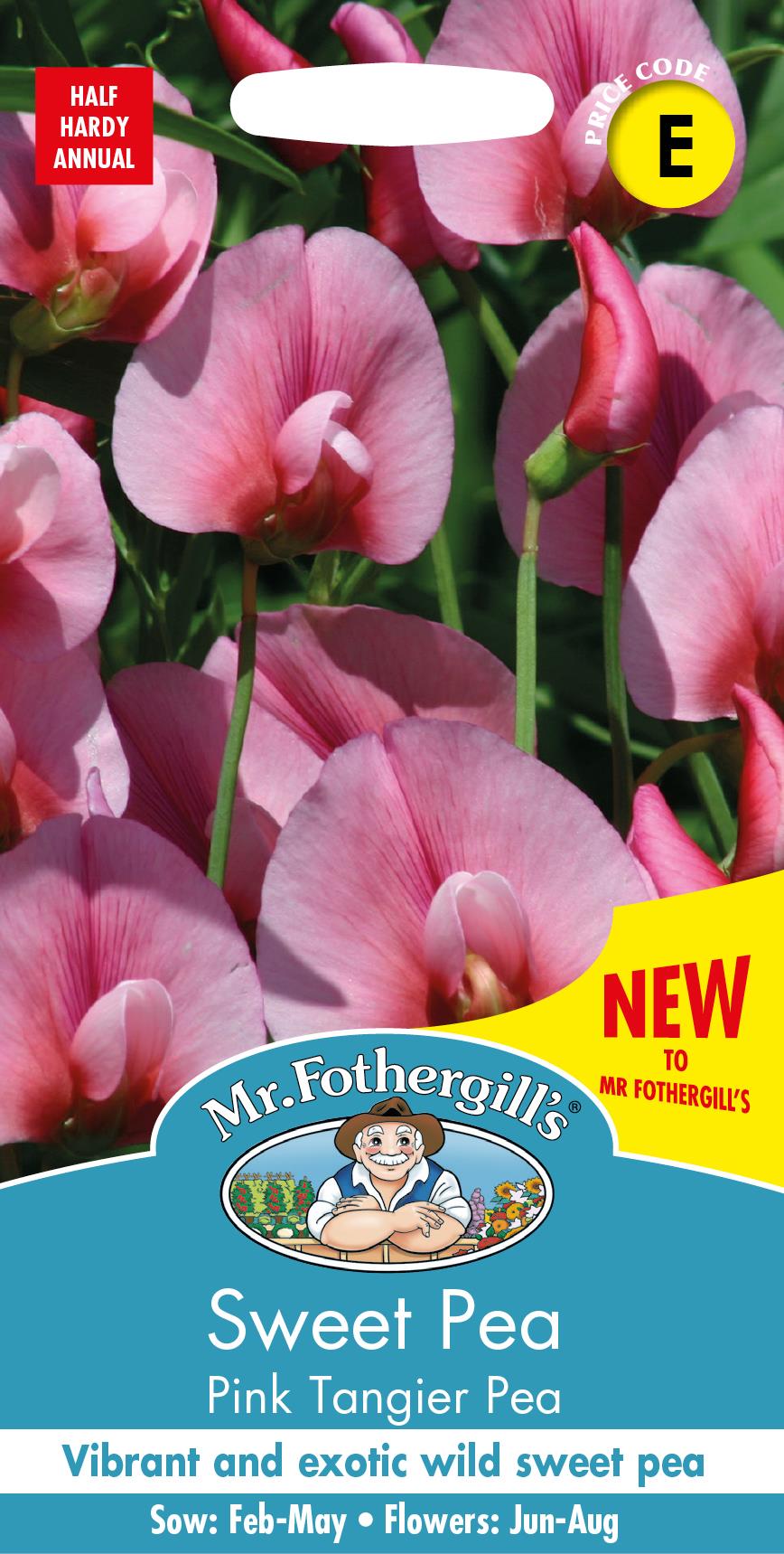 Mr Fothergills - Flower - Sweet Pea - Pink Tangier Pea - 20 Seeds
